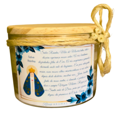 Vela Perfumada Aromática Artesanal Decorada - Religiosa - Oração Salve Rainha na internet