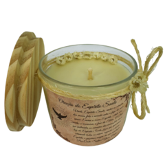 Vela Perfumada Aromática Artesanal Decorada - Religiosa - Oração Espírito Santo - comprar online