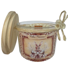 Vela Aromática Perfumada e Decorada Premium - Edição de Páscoa