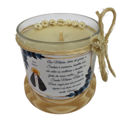 Vela Perfumada Aromática Artesanal Decorada - Religiosa - Oração Ave Maria na internet
