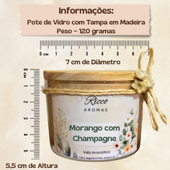 Imagem do Vela Perfumada Aromática Artesanal Decorada - Morango com Champagne
