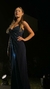 Vestido raso y gasa bordada - comprar online