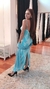 Vestido celeste con diseño - tienda online
