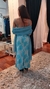 Vestido celeste con diseño en internet