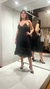 Vestido midi negro - tienda online