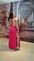 Vestido fucsia tajo - tienda online