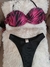 Bikini torsada fucsia y negro - comprar online