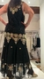 Vestido negro apliques - tienda online