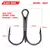 PROBEROS – Kit 20 × Anzóis Triplos Pretos, Aço Carbono Ultra‑Afiado, Tamanhos 2# a 14# (Hook Treble) - loja online