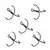 PROBEROS – Kit 20 × Anzóis Triplos Pretos, Aço Carbono Ultra‑Afiado, Tamanhos 2# a 14# (Hook Treble) - loja online