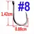 iseama carpa anzol de pesca offset círculo gancho único mosca (100/50/25 pçs) - World Pesca