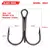 PROBEROS – Kit 20 × Anzóis Triplos Pretos, Aço Carbono Ultra‑Afiado, Tamanhos 2# a 14# (Hook Treble) - World Pesca