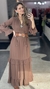 VESTIDO LONGO CHIFFON BABADO na internet
