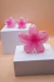 Presilha de Cabelo Acrílico Flor Rosa