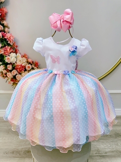 Vestido chuva de cores