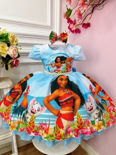 Vestido azul temático da Moana