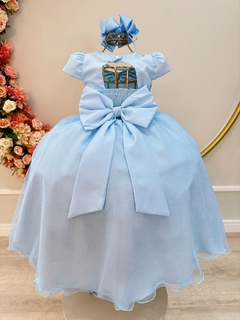 Vestido Longo azul bebê na internet