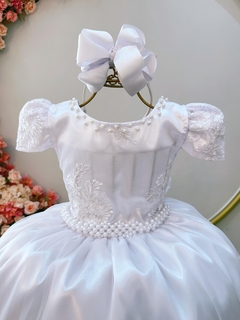 Vestido realeza branco longo - comprar online