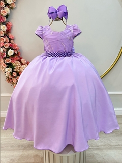 Vestido longo lavanda