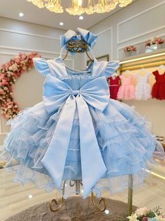 Vestido azul bebê na internet