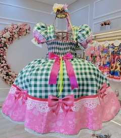 Vestido xadrez verde na internet