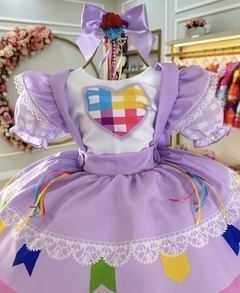Vestido junino lilás - comprar online
