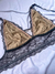 Sutia de renda sem bojo tipo cropped - Grafite - Delux Lingerie