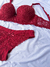 Conjunto com bojo e aro com renda Floral - Marsala - comprar online