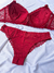 Conjunto com bojo e aro com renda Floral - Marsala - loja online
