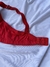 Conjunto com bojo e aro com renda floral -Vermelho na internet