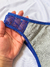Calcinha Tanga em algodão - Cinza e Azul - Delux Lingerie