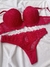 Conjunto Luisa com bojo e aro com renda floral - Pink - comprar online