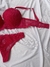 Imagem do Conjunto Luisa com bojo e aro com renda floral - Pink