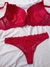 Conjunto Luisa com bojo e aro com renda floral - Pink na internet