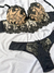 Conjunto tule bordado cós em V - Preto - comprar online