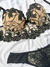 Conjunto tule bordado cós em V - Preto - comprar online