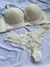 Conjunto com bojo e aro com renda floral Plus size -Off White - comprar online