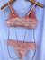 Conjunto lingerie em renda sem bojo - Rosa na internet
