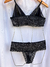 Conjunto lingerie em renda sem bojo - Preto na internet