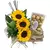 Trio de Girassol com Ferrero Rocher no Cachepô de Madeira - comprar online