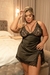 CAMISOLA PLUS SIZE CETIM E RENDA COM STRAPPY BRA NA FRENTE E NAS COSTAS - comprar online