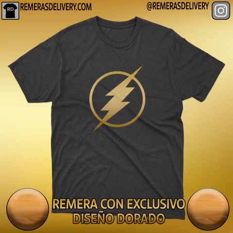 Flash - Remera (Logo Dorado) - comprar online