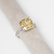 Anillo de plata con chapa de Rodio zirconias calidad AAAAA y Topacio Amarillo cultivado en internet