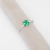 Anillo plata .925 con chapa de Rodio Turmalina Verde cultivada y zirconias calidad premium en internet