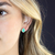 Aretes en plata .925 con chapa de rodio Turmalina Pariaba cultivada y zirconias calidad AAAAA - Kloy