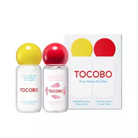 TOCOBO TONER DELUXE MINI DUO AHA BHA LEMON TONER + VITA BERRY PORE TONER 30 ml c/u