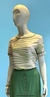 Blusa estampada com detalhe vivo liso