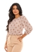 Blusa poa manga 3/4 de elastico