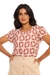 Blusa estampada com decote penta - Johana by Laura