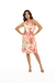 Imagem do Vestido estampa floral de gola boba forrado